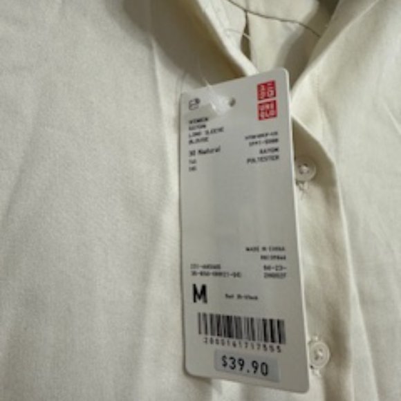 NWT Uniqlo Linen Button Down Shirt - Picture 3 of 4